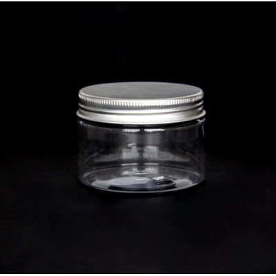 Custom colour 4 oz PET plastic cosmetic jar with lid