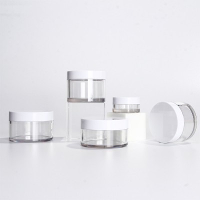 Wholesale Plastic Transparent Empty Mini Cream Jar