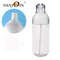 Professional white round PET  plastic fine mist spray pump bottle for cosmetic facial toner bottle with fine mist spray pump