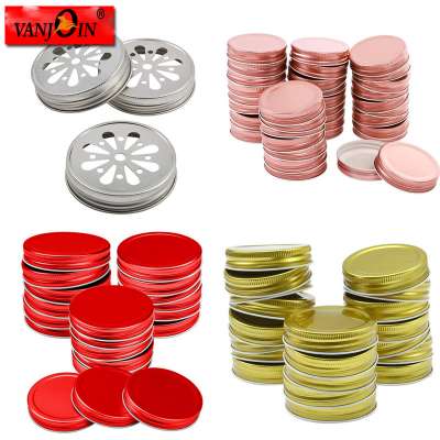 In Stock Custom Color 70mm 86mm Metal Canning Lids Tinplate Screw Caps For Mason Jars